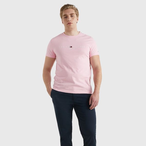 Tommy Hilfiger Logo T-shirt Roze - Afbeelding 3